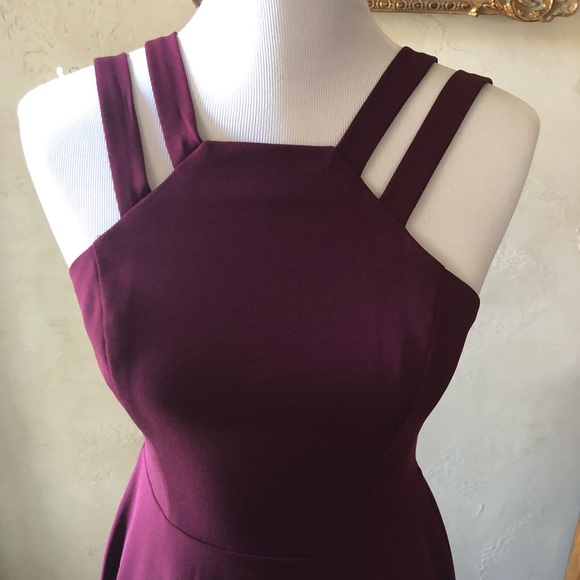 Juniors B Darlin Burgundy Semi-formal Dress - Picture 2 of 7